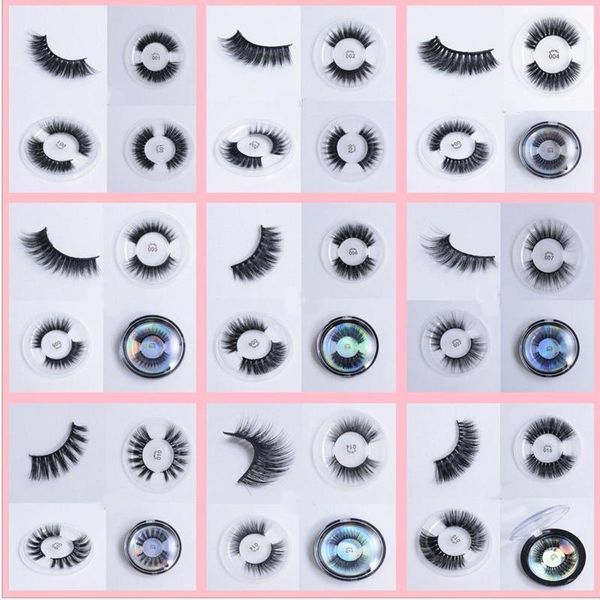 

false eyelashes 9 pairs black natural makeup tools styles eye lashes extension thick long soft silk protein
