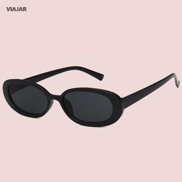 

sunglasses vintage oval women designer small sun glasses retro black red ladies goggle, White;black