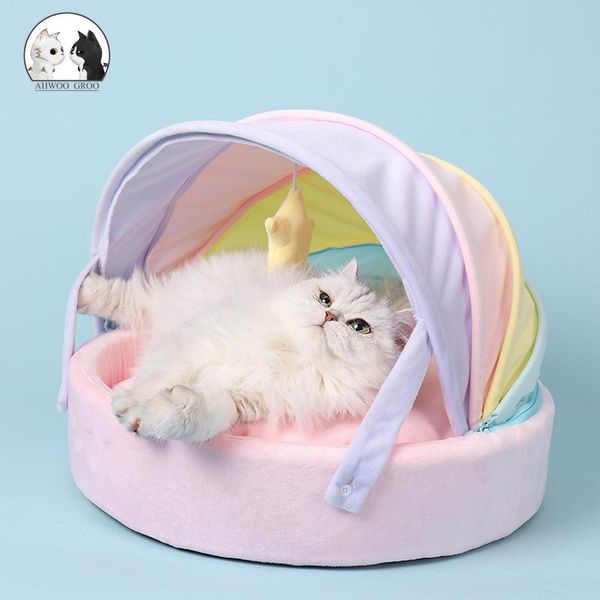 

cat beds & furniture pet nest cute girl heart kennel pink princess bed comes with detachable cushion round soft and comfortable sofa