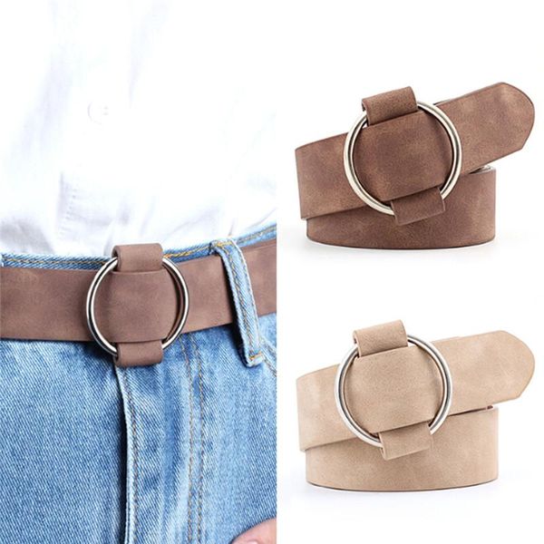 

belts fashion womens designer round casual ladies for jeans modeling without buckles leather belt cinturon mujer, Black;brown