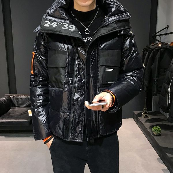 

down jacket 20 national fashion in winter men's thickened large loose warm korean casual coat, Black