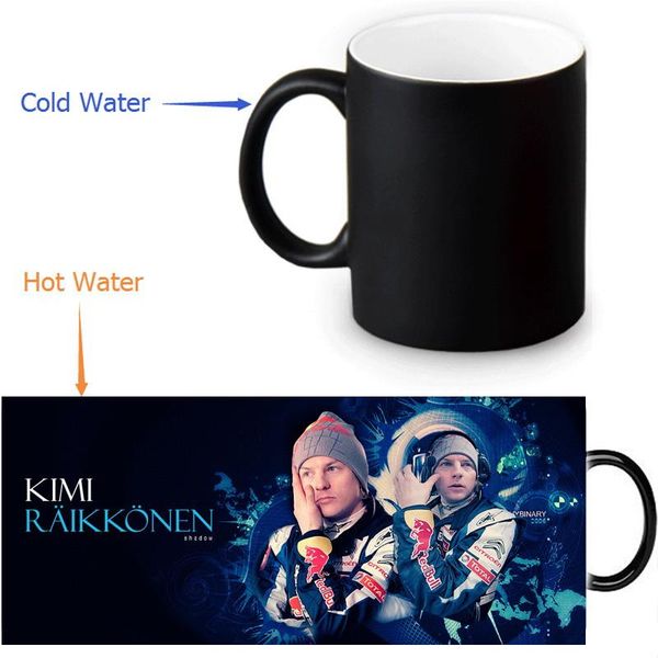 

mugs beautiful kimi raikkonen magic color changing coffee mug 350ml/12oz water tea