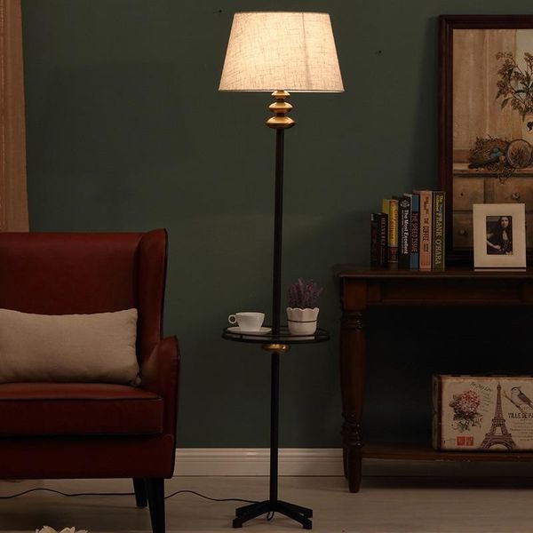

american minimalist creative tempered glass tea table floor lamp e27 warm light for living room bedroom study el lamps