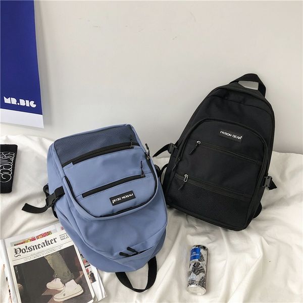 

summer 2021 fashion women's backpack pure color all-match school backpacks nylon large-capacity leisure bags
