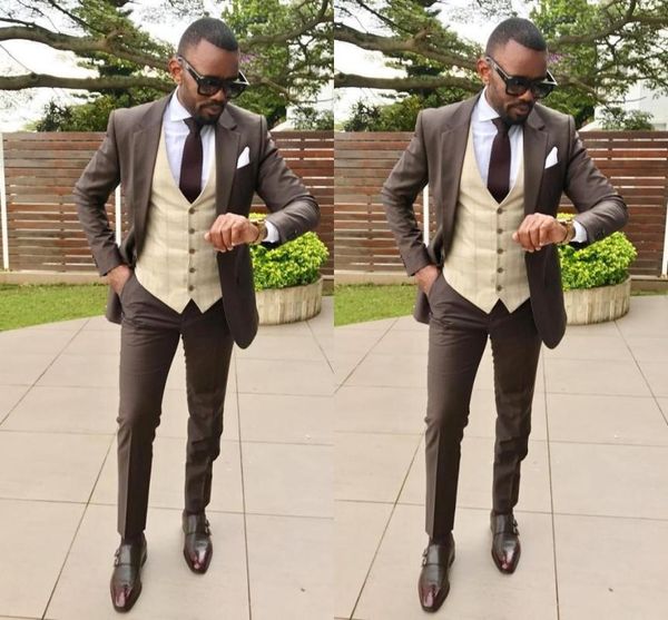 

fashion 3 pieces men suits blazer masculino slim fit groom tuxedos wedding men's & blazers, White;black