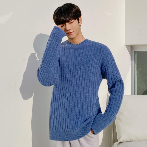 

men's sweaters 2021 autumn winter thickened v-neck sweater loose korean fashion mens thread kintwear vintage clothes pullovers, White;black
