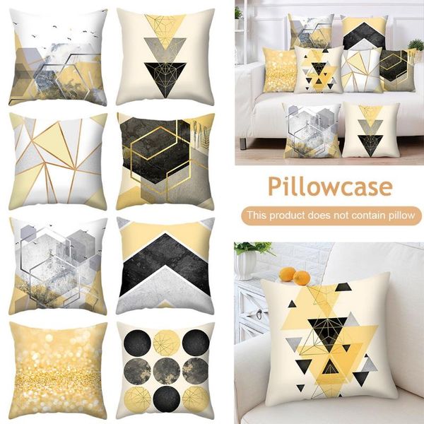 

pillow case nordic style cushion cover geometric decorative floral printed jacquard pillowcase protector elastic washable decor