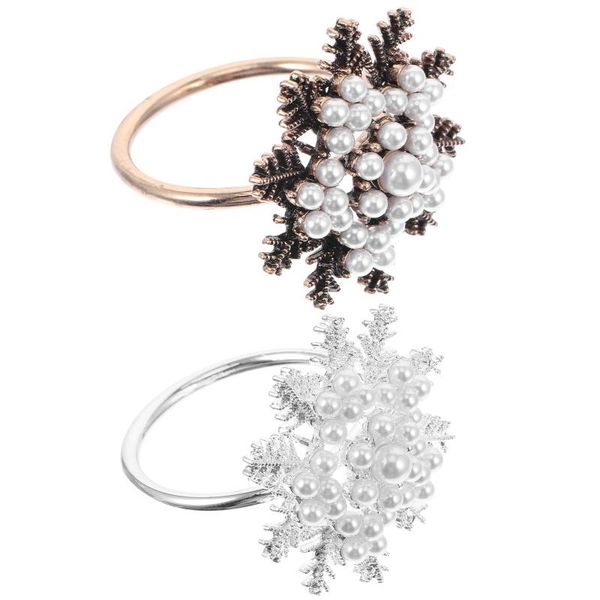 

napkin rings 2pcs creative snowflake buckles christmas styled decor