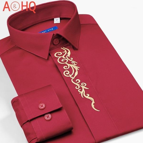 

men's dress shirts smart five 2021 formal tuxedo shirt men camisa 100% cotton long sleeve red male, White;black