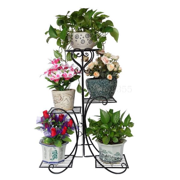 

tablewine racks european wrought iron flower stand indoor multi-story living room green rack floor-standing balcony pot shel