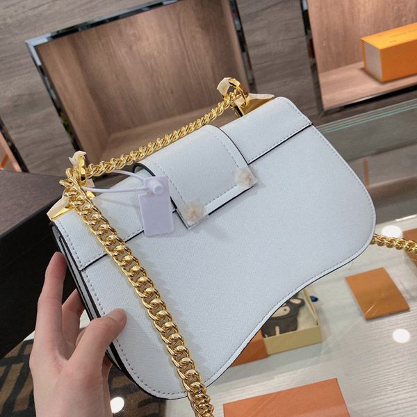 

2021 brand designer shoulder bag women's leather fashion luxury cross chain bags with box size 24cm*15cm