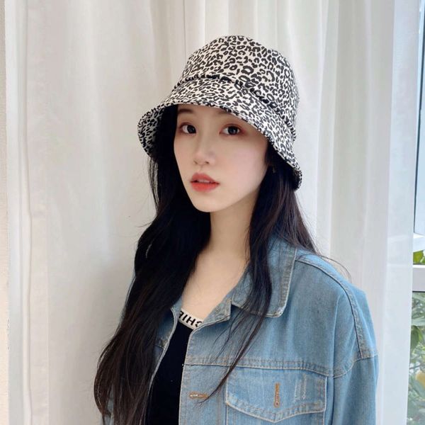 

sun hat spring leopard fisherman's korean fashion hat, Blue;gray
