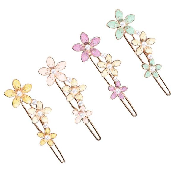 

hair clips 4pcs colorful flower hairpin girl headdress creative decoration