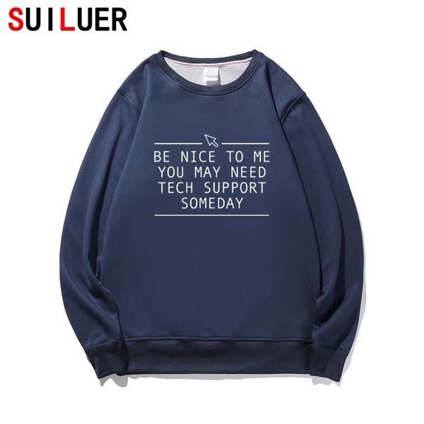 

men's hoodies & sweatshirts funny tech support printed mens novelty gift computer geek smart harajuku pullovers style s833, Black