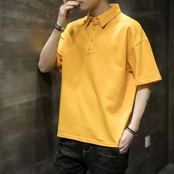 

shirt men's short-sleeved t-shirt lapel 2021 polos, White;black