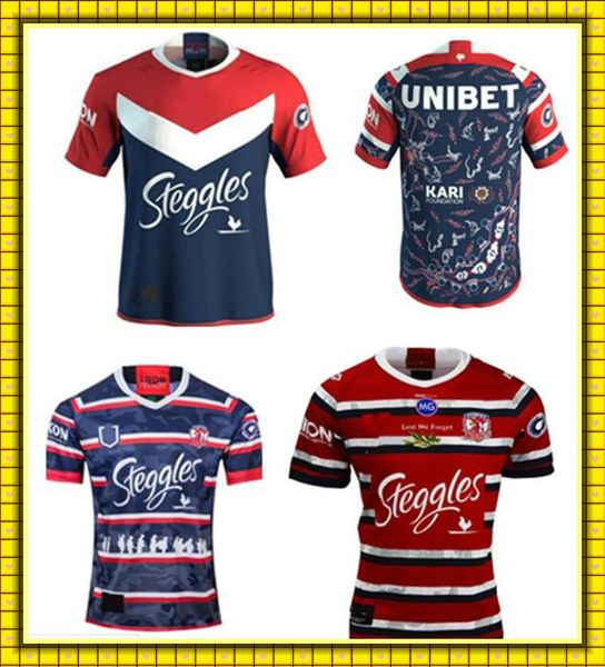 

2021 20 sydney rooster australian hero men's quality rugby league jersey, Black