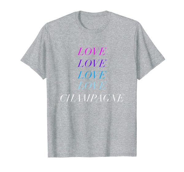 

love love love champagne t-shirt, White;black