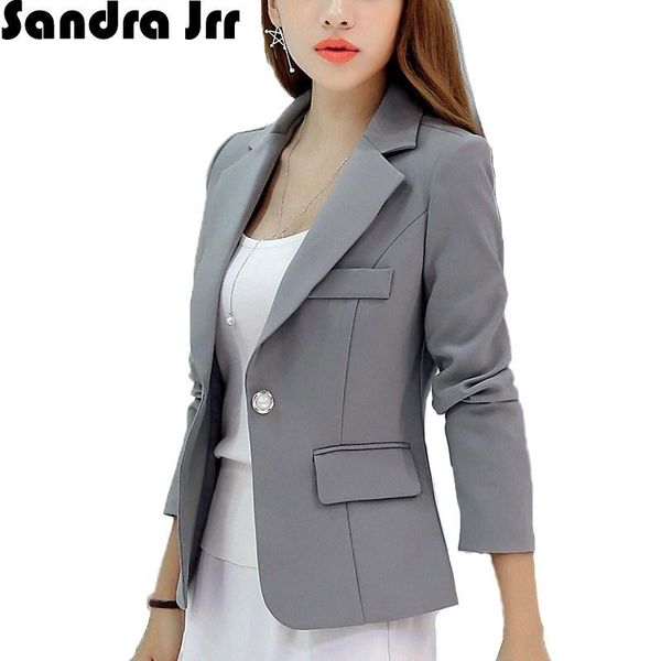 

women's suits & blazers sandra jrr women casual jackets long sleeve office lady autumn spring solid color single button basic business, White;black