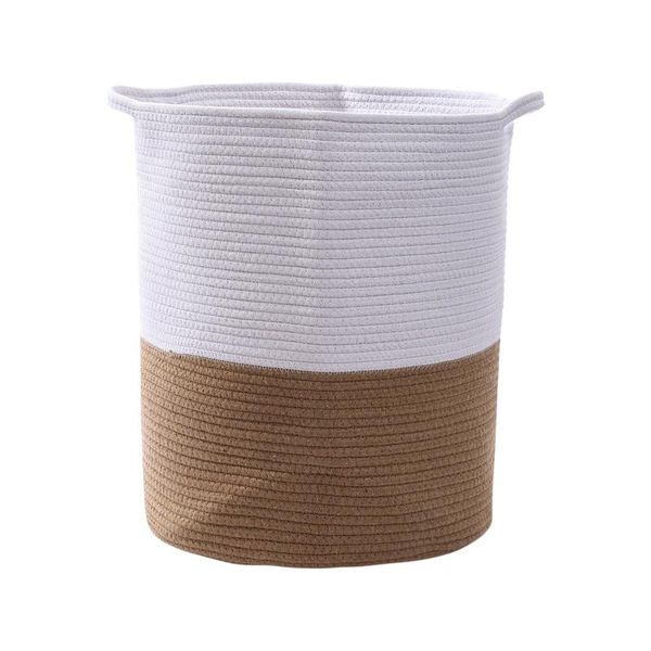 

toy and clothing storage basket woven cotton rope sundries open box for home laundry baskets & organization