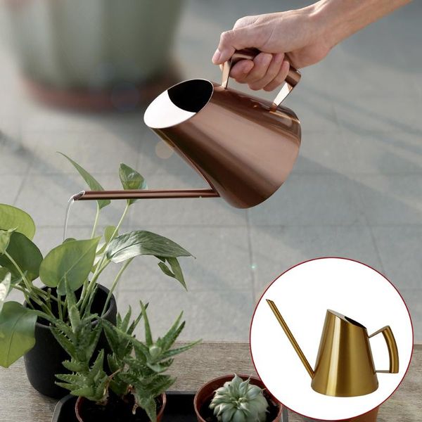 

watering equipments kettle with long mouth stainless steel shape water can gardening flower pot green plant handle tool