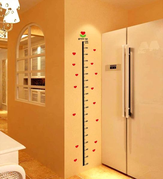

wall stickers lovely cartoon pattern baby child growth height measurement chart sticker art decals for household decorations