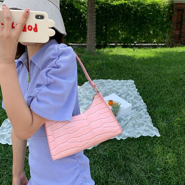 

evening bags fashion all-match solid color soft face underarm ladies one-shoulder handbag women hand
