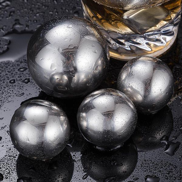 

ice buckets and coolers 38/55mm round grade stainless steel whisky stones cubes set reusable wine cooling cube chilling rock party bar