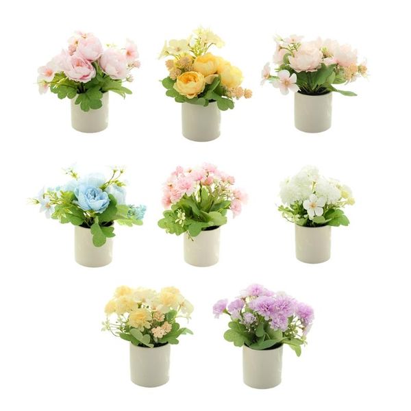 

decorative flowers & wreaths artificial plant potted mini fake lifelike flower