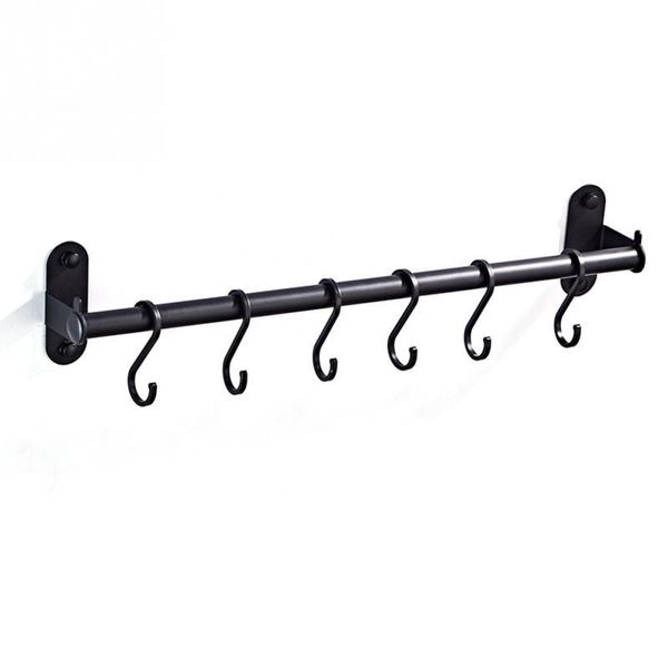 

bar kitchen hanger aluminum hanging rail utensil pan rack cabinet shelf organizer wall mounted punched hardware storage holder & organizatio
