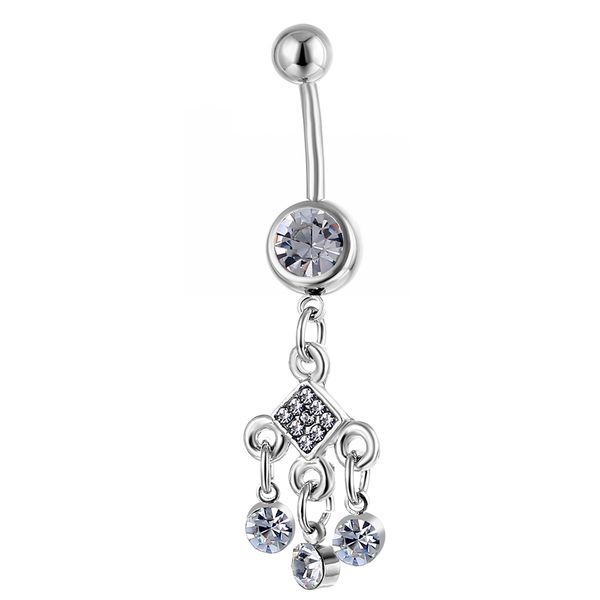 

d0062 belly navel button ring, Silver