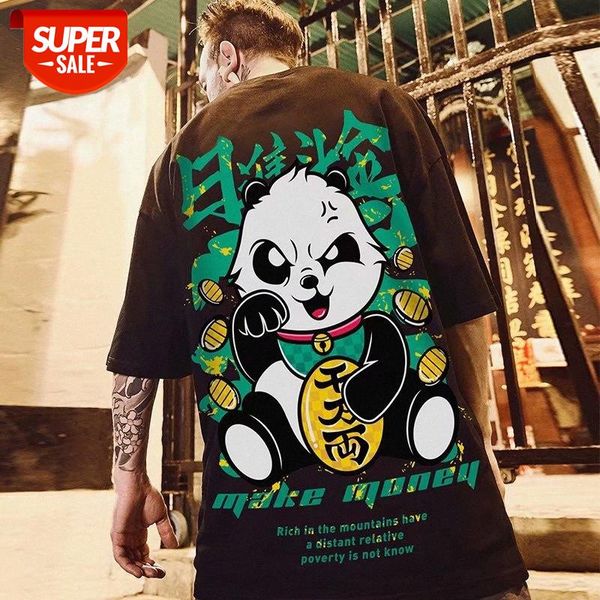 

european and american tide brand national hip-hop oversize half-sleeved couple large size loose trend short-sleeved t-shirt fat men's #, White;black