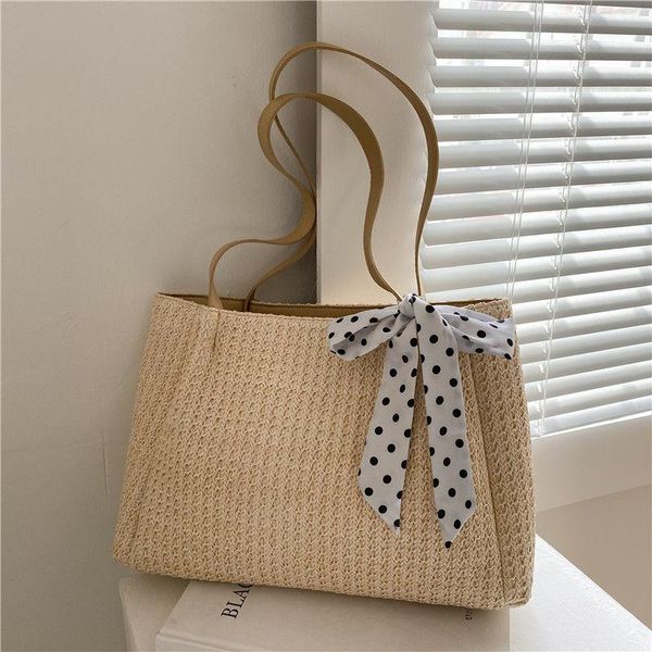 

evening bags straw shoulder bag women big tote 2021 trend woven summer beach women's