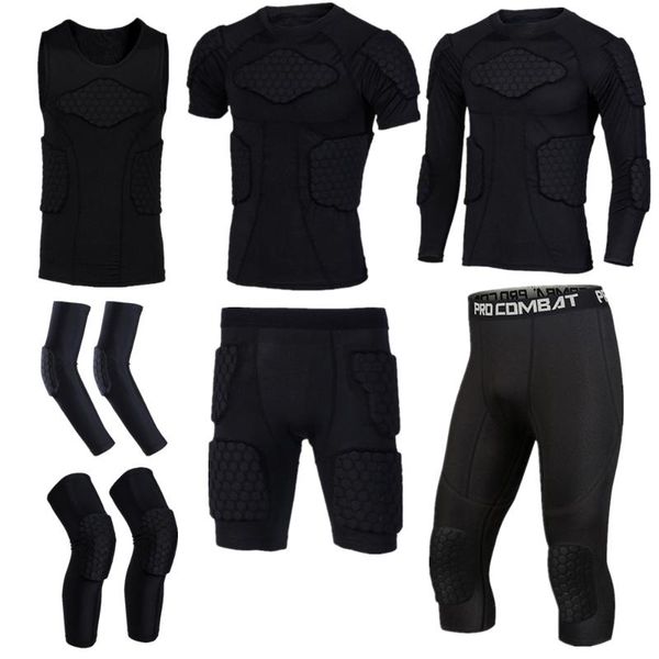

elbow & knee pads anti-collision arm guard vest shorts pants cropped trousers long short-sleeve t-shirt roller skating fitness clothing, Black;gray