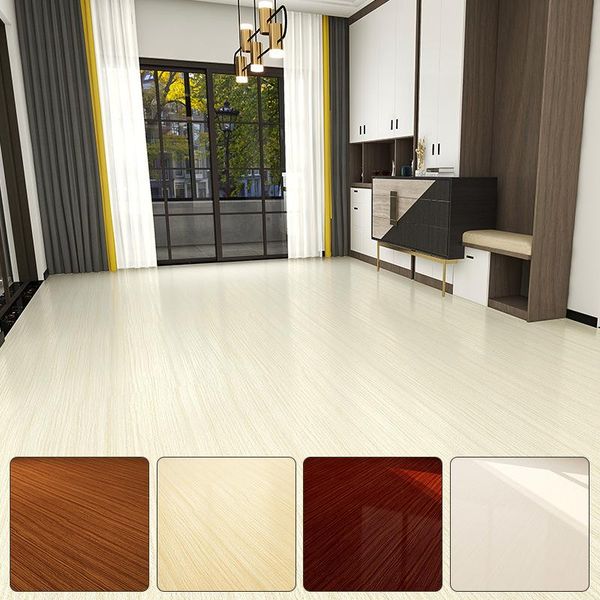 

wallpapers waterproof wood grain living room bedroom floor stickers self-adhesive bathroom wallpaper thick wall decor