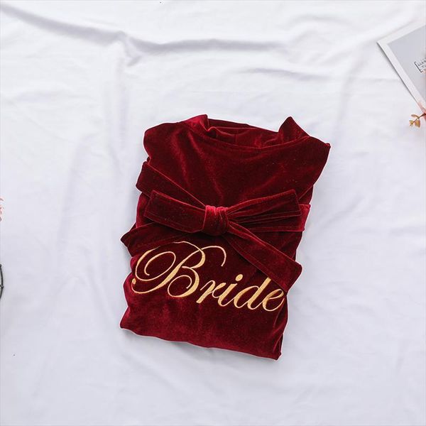 

velour nightdress home clothes young womens sleepwears homewear nightgown velvet casual grey embroidery bride wedding robe sleepwear, Black;red