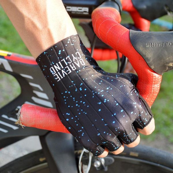 

cycling gloves darevie pro light soft breathable cool dry half finger glove anti slip shockproof bike mtb road, Black