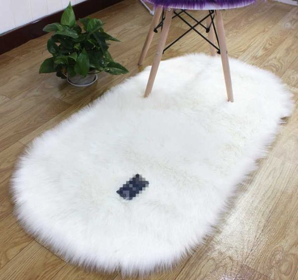 

living room carpet rectangular bedroom fluffy soft yoga warm pad luxury color ivory sheepskin artificial fur home comfortable carpets