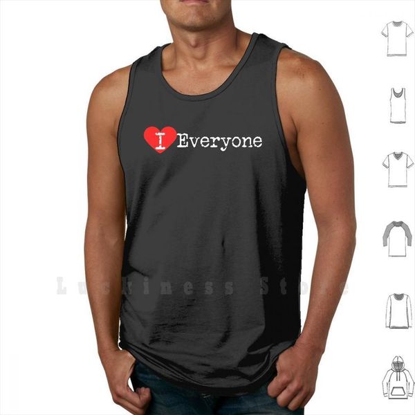 

i heart everyone love tank mens vest 100% cotton all the young must fall in people, White;black