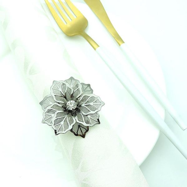 

tissue boxes & napkins wedding table linen accessories banquet floral metal rings napkin holder weddings high-end hollow-carved design party