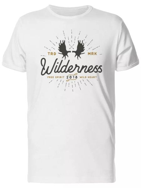 

handwriting word wilderness men's tee -image by shutterstock, White;black
