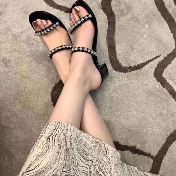 

2021 sandals gz star diamond slippers for women, Black