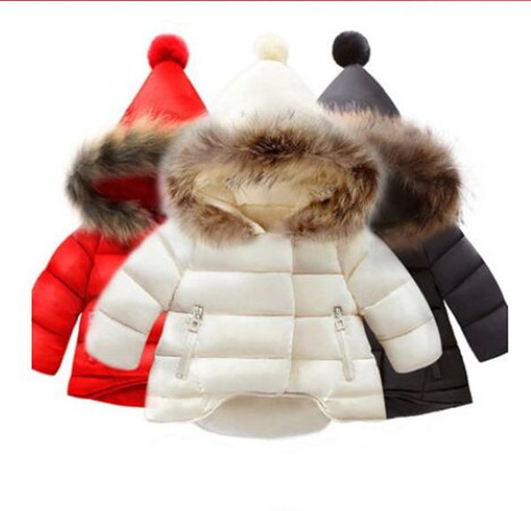 

kids winter coats boys girls thick cotton-padded jacket outwear with hooded baby warm stuffed cotton padded children clothes, Blue;gray