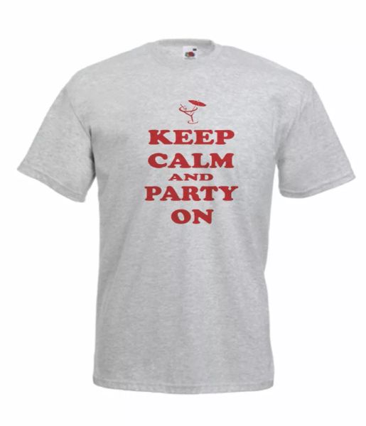 

keep calm party on funny custom t-shirt gift birthday christmas, White;black