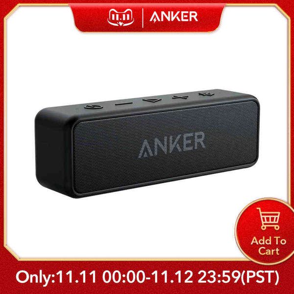 Anker Soundcore 2 Alto-falante portátil sem fio Bluetooth Melhor baixo 24 horas de reprodução 66 pés Alcance do Bluetooth IPX7 Resistência à água H1111