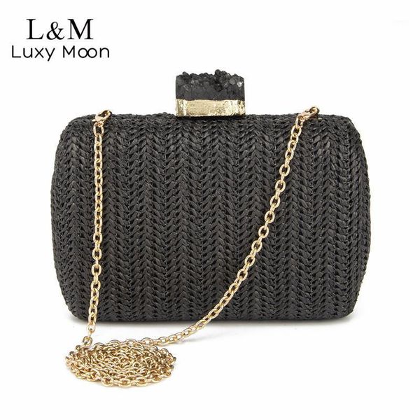 

evening bags women weave small clutch purse solid black shoulder bag bridal wedding luxury designer handbag party dinner sac a main x401h1
