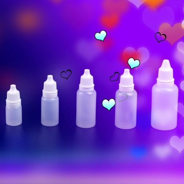 

5ml-30ml needle tip empty plastic squeezable liquid dropper white bottles case storage & jars