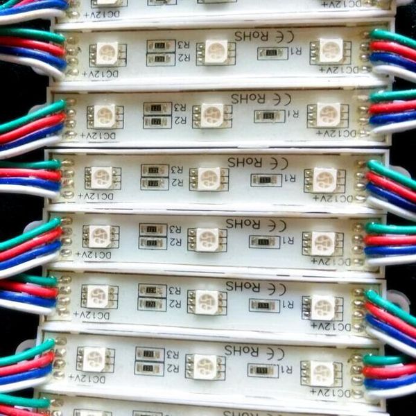 

super bright smd rgb led module lamp light 3 leds waterproof 0.72w 12v dc modules