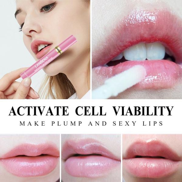 

lip gloss care serum plumper repairing reduce mask fine lines increase moisturizing elasticity warming lipstick tslm1