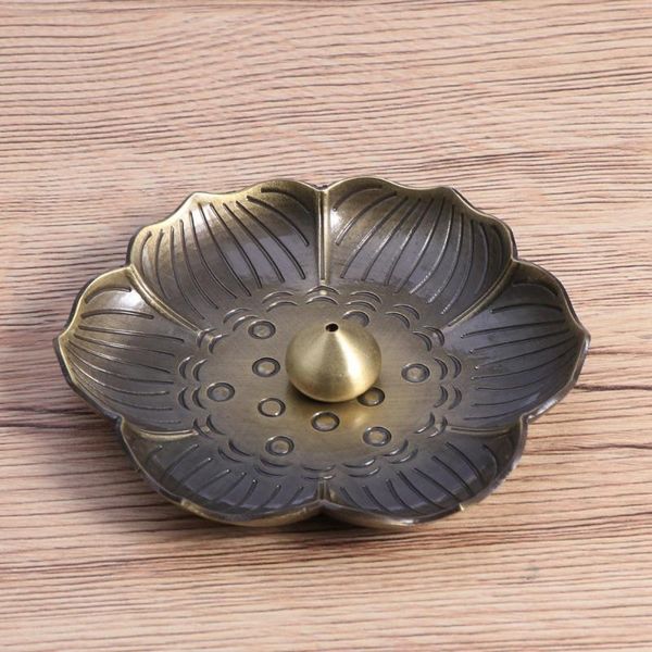 

fragrance lamps multi-functional alloy incense burner dish creative plum blossom stand stick holder portable ash catcher