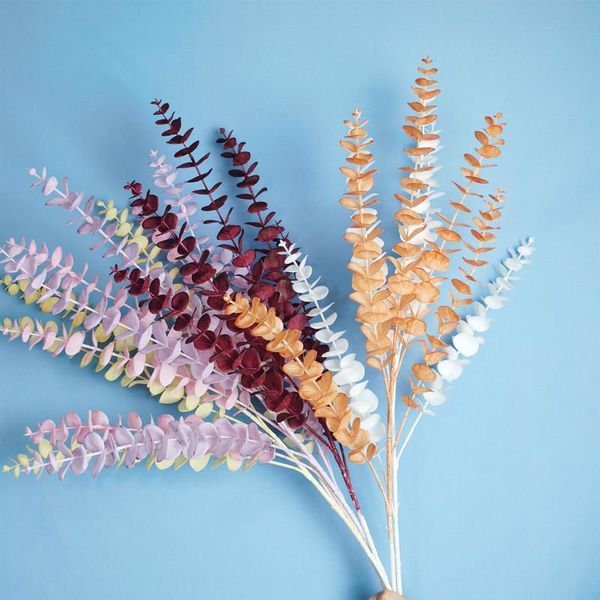 

decorative flowers & wreaths 1 pcs artificial flower eucalyptus leaf 85cm christmas wedding home decor pography porps plants for garden part